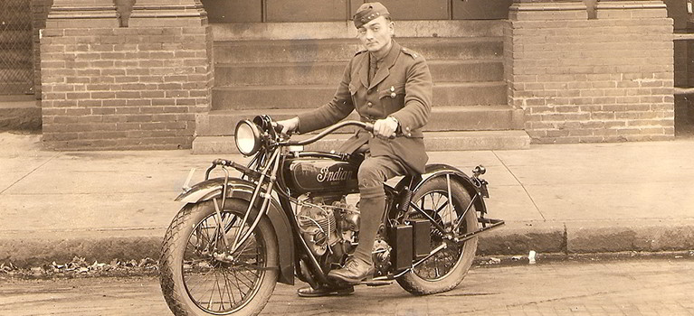 Photo of the first Indian Scout built in 1920